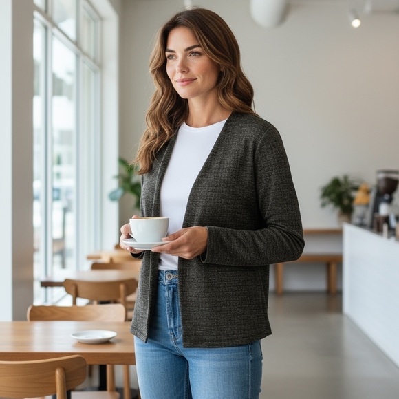 Laura Ashley Open Front Cardigan - Picture 1 of 7